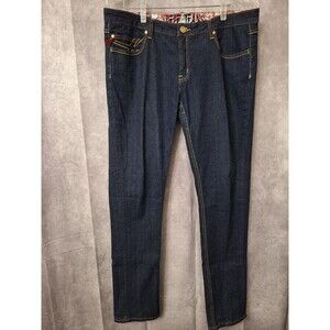 Vintage Y2K PEPE Jeans‎ Low Rise Straight Leg Women's Sz 36 Studded Embroidered